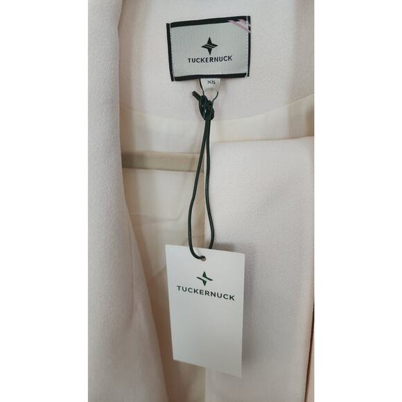 Tuckernuck Pearl White Crepe Talia Wrap Blazer Sz XS - Picture 6 of 7